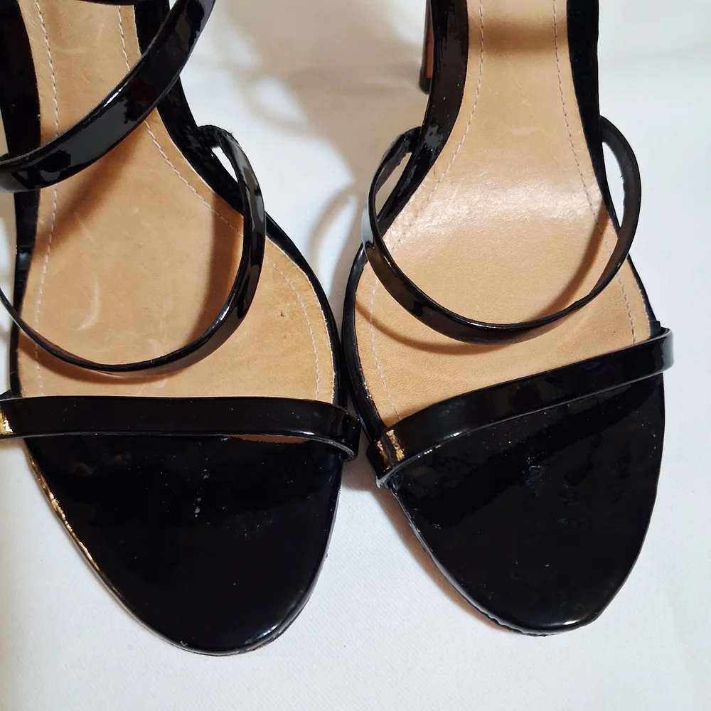 SCHUTZ Black Ilara Strappy Heels Size 9 B‎
